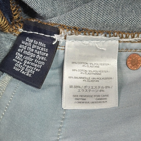 J.Crew 8" Toothpick Dark Wash Skinny Jeans Size 26 - Picture 10 of 12